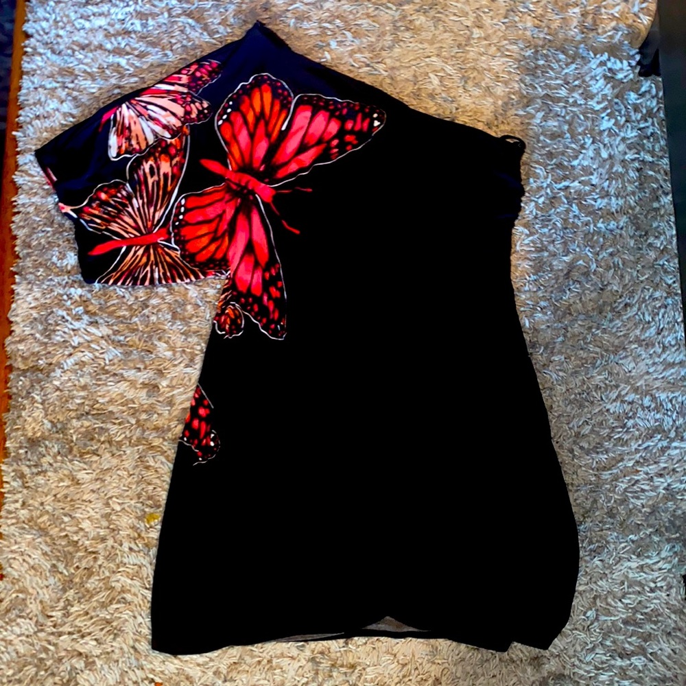 One shoulder mini dress
